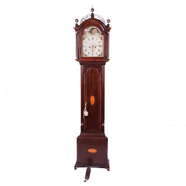 Simon Willard Roxbury grandfather clock, estimated at $10,000-$15,000. Image courtesy of Roland Auctions NY