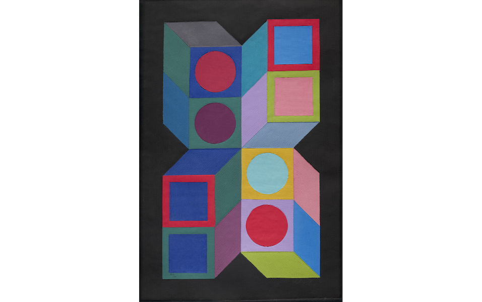 Victor Vasarely, ‘Tridim,’ estimated at €4,500-€5,625. Image courtesy of Jeschke Jadi Auctions Berlin