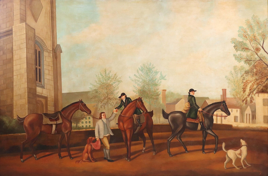 William Skilling, ‘Hunting Party,’ estimated at $5,000-$10,000. Image courtesy of Nye & Company Auctioneers