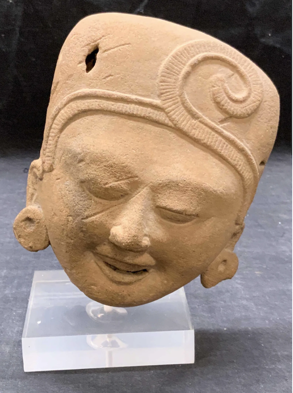 Tolita Tumaco bust of a man, possibly pre-Columbian, estimated at $100-$300