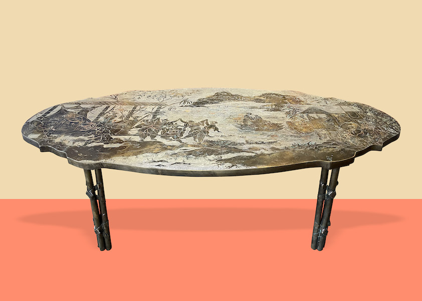Philip and Kelvin Laverne Marriage Whirl table, estimated at $15,000-$20,000. Image courtesy of Clars Auction Gallery