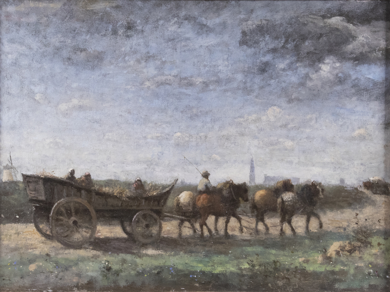 Jean-Baptiste Corot, ‘Le Chariot d ’Arras,’ $120,000. Image courtesy of Thomaston Place Auction Galleries