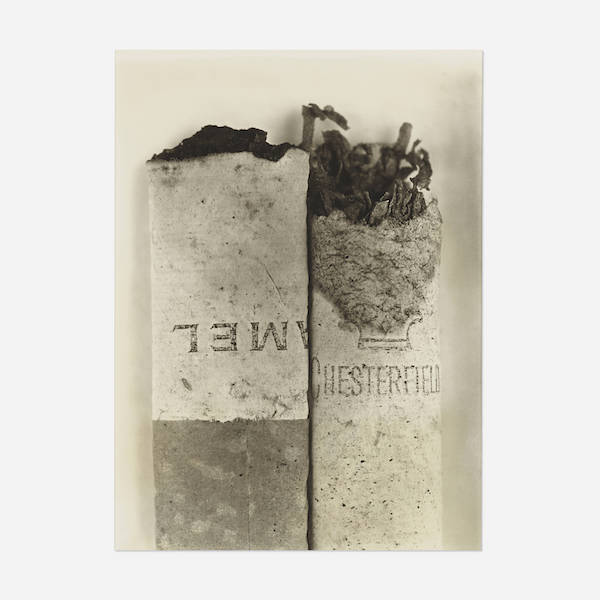 Irving Penn, ‘Cigarette No. 37, New York,’ estimated at $20,000-$30,000. Image courtesy of Los Angeles Modern Auctions (LAMA)