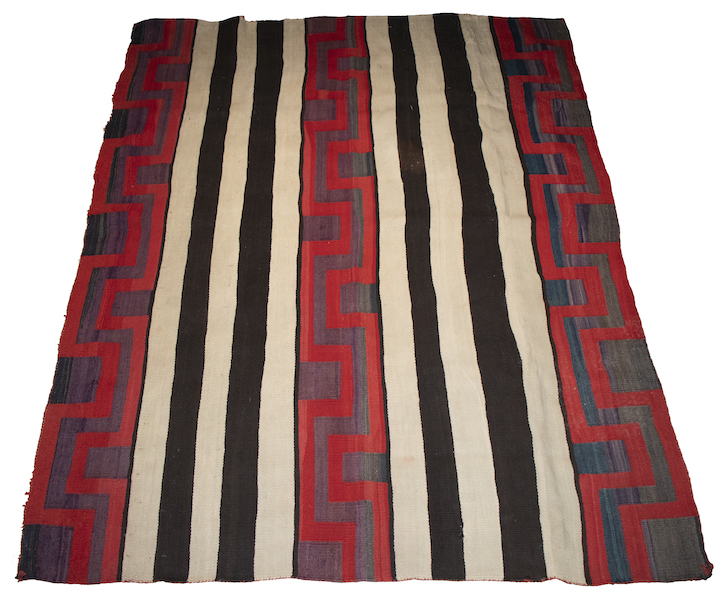 Circa-1890 Navajo rug, $13,750. Image courtesy of Thomaston Place Auction Galleries
