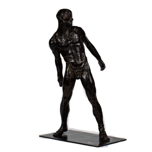 Christophe Charbonnel, ‘Homme a la Pierre,’ estimated at $5,000-$7,000. Image courtesy of Clars Auction Gallery and LiveAuctioneers