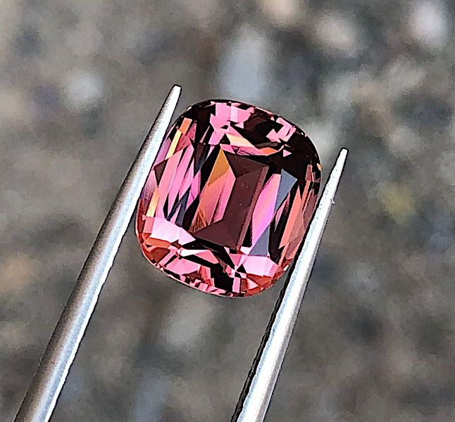 Three-carat pink tourmaline from Afghanistan, estimated at $500-$600