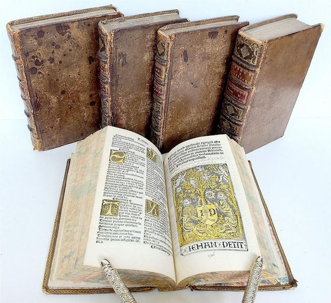 Early 16th-century five-volume set of sermons by Olivier Maillard, estimated at $4,000-$5,000