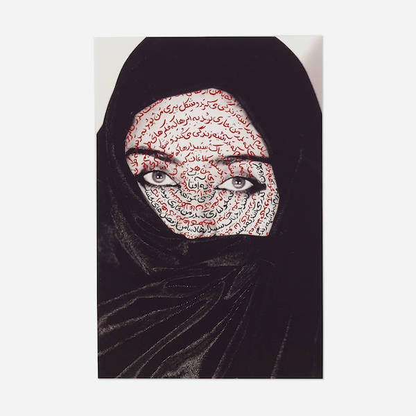 Shirin Neshat, ‘I am its Secret,’ from the Women of Allah series, estimated at $6,000-$8,000. Image courtesy of Los Angeles Modern Auctions (LAMA)