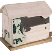 One of Don Baum's untitled assemblage art houses, $2,400. Image courtesy of Potter & Potter Auctions