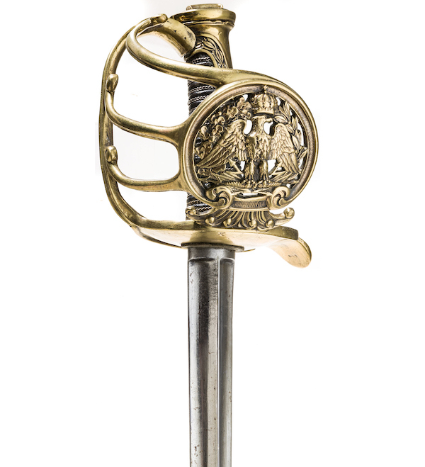 Garde Imperiale cuirassier officer’s heavy cavalry sword, €3,500 
