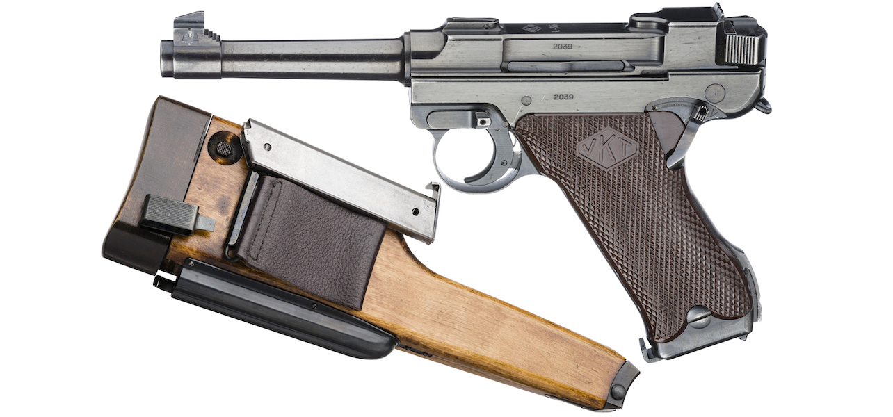 Finnish Lahti L-35 pistol with original detachable stock, €10,000