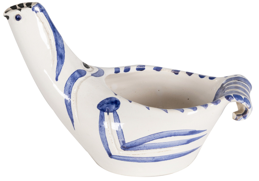 Pablo Picasso ceramic bird creamer, $3,840. Image courtesy of Potter & Potter Auctions
