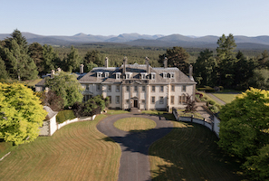 Bob Dylan’s 18,357-square-foot mansion in the Scottish highlands includes 16 bedrooms, each with lovely garden views, and 11 bathrooms. Image courtesy of Knight Frank and TopTenRealEstateDeals.com