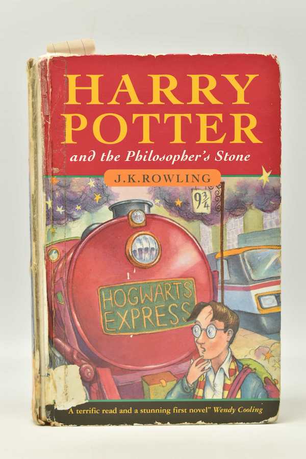 A copy of ‘Harry Potter and the Philosopher’s Stone,’ the British first edition of the first Harry Potter book, sold for a hammer price of £10,500 (about $13,500) at auction in Lichfield, England on July 10. Image courtesy of Richard Winterton Auctioneers and Antiques Trade Gazette
