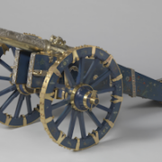 The Cannon of Kandy, shown in an undated photo provided by the Rijksmuseum in Amsterdam. The lavishly decorated cannon is among six pieces that the museum is returning to Sri Lanka; Dutch East India Company troops looted the cannon in 1765. Image courtesy of Wikimedia Commons, photo credit the Rijksmuseum. Shared under the Creative Commons CC0 1.0 Universal Public Domain Dedication.