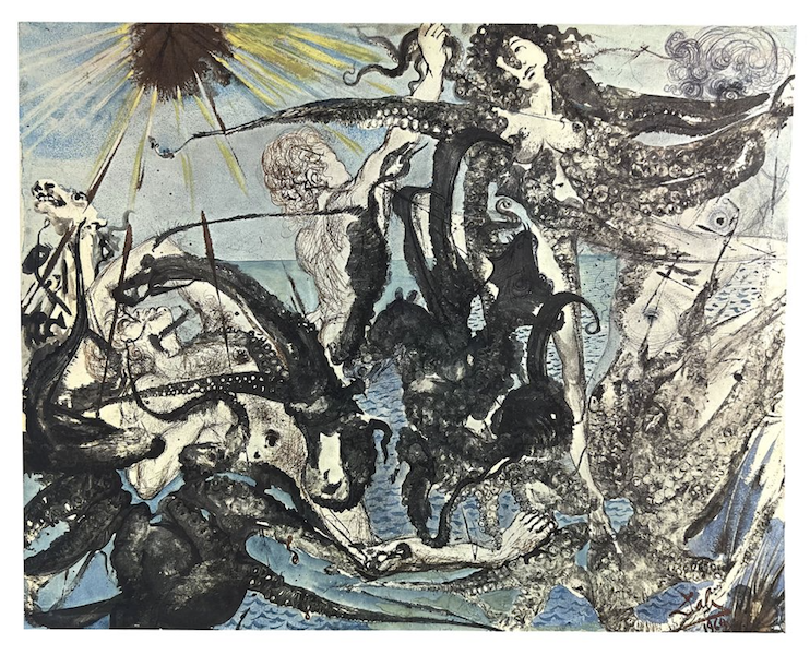 Salvador Dali, ‘Triumph of the Sea,’ $1,875. Image courtesy of Roland Auctions NY