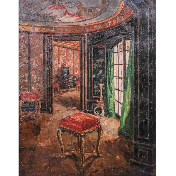 Walter Gay painting of an interior scene, $15,000. Image courtesy of Roland Auctions NY