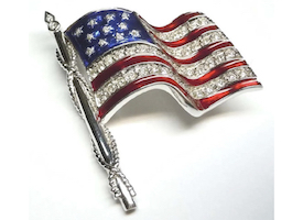 Flag jewelry: Three cheers for the ruby, diamond and sapphire