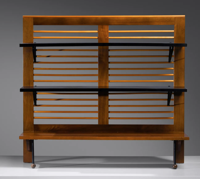 A circa-1952 Greta Magnusson Grossman model 6210 bookshelf for Glenn of California realized $4,000 plus the buyer’s premium in May 2023. Image courtesy of Hindman and LiveAuctioneers.