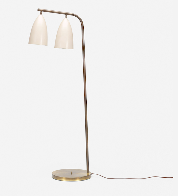 A Greta Magnusson Grossman floor lamp attained $24,000 plus the buyer’s premium in March 2018. Image courtesy of Wright and LiveAuctioneers.