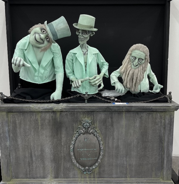 Set of three audio animatronic Hitchhiking Ghosts, estimated at $100,000-$200,000. Image courtesy of Van Eaton Galleries