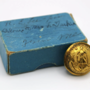 A button from the uniform of Robert E. Lee sold for $27,000 at Fleischer’s Auctions in Columbus, Ohio on August 5.