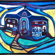 Johnnie Swearingen, Blue Church, estimated at $2,000-$4,000, sold for $7,000.