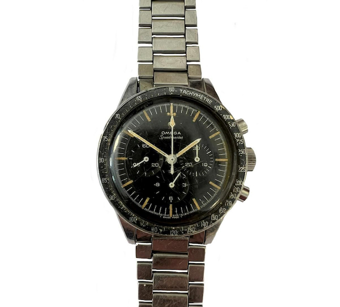 1967 Omega Pre-Moon Speedmaster Ref 105.003, estimated at £6,000-£8,000. Image courtesy of Cheffins and LiveAuctioneers.