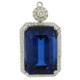 White gold and diamond pendant centered on a 61.41-carat tanzanite, estimated at $96,000-$115,000