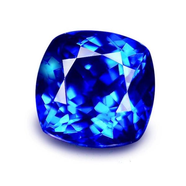 Natural blue tanzanite weighing 7.47 carats, estimated at $6,000-$7,000
