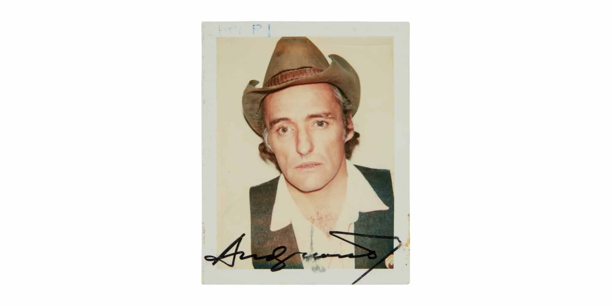 Dennis Hopper, Andy Warhol-taken and -signed Polaroid photos, estimated at $20,000-$30,000, at Julien's Auctions.