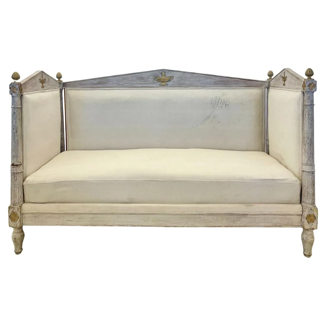 18th-century Swedish Gustavian paint-decorated sofa or daybed, estimated at $19,000-$23,000.