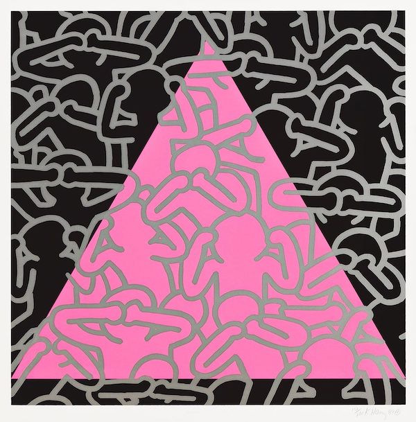 Keith Haring, ‘Silence = Death,’ estimated at $30,000-$40,000. Image courtesy of Swann Auction Galleries and LiveAuctioneers