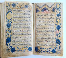 Early 19th-century illuminated partial Koran, estimated at $4,000-$5,000 at Jasper52.