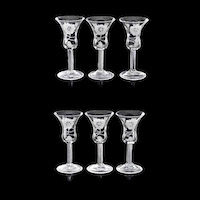 Set of six Jacobite drinking glasses, £7,500 (or about $9,500) at Lyon & Turnbull.