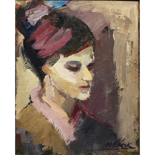 Henrietta Berk, ‘Portrait of Phyllis D. (Phyllis Diebenkorn),’ estimated at $4,000-$6,000. Image courtesy of Clars Auction Gallery