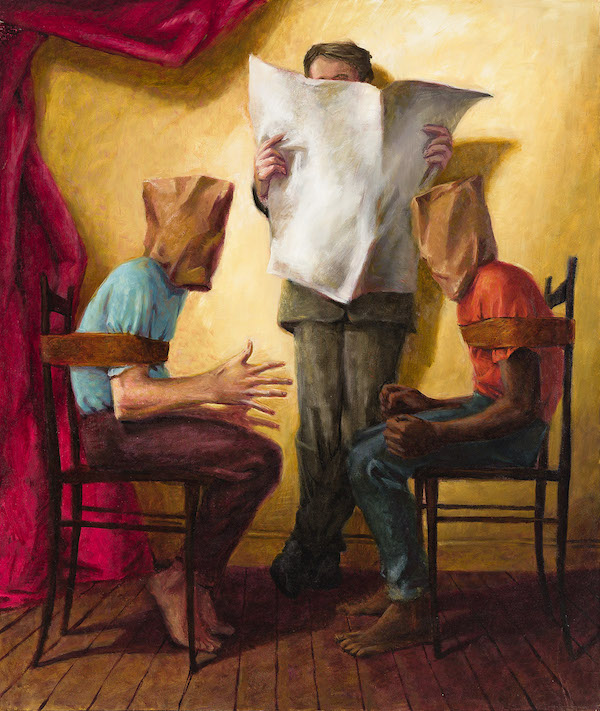 Hugh Steers, ‘In the Paper,’ estimated at $40,000-$60,000. Image courtesy of Swann Auction Galleries