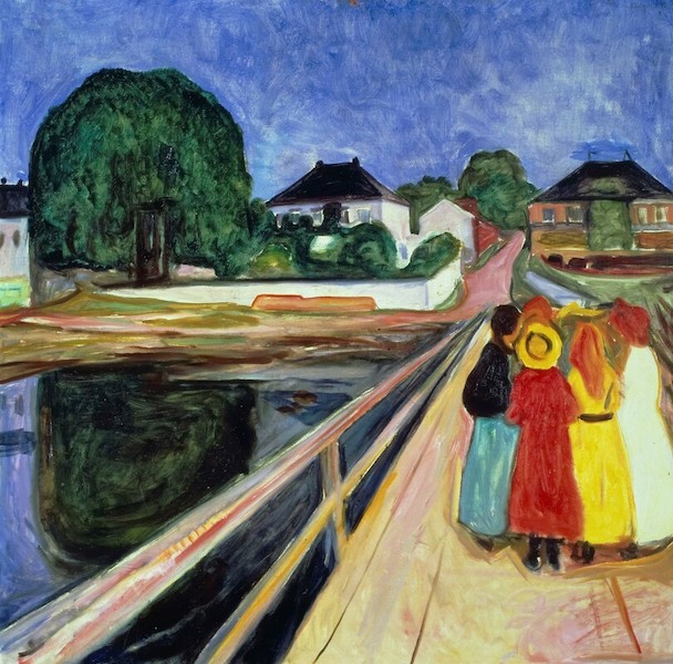 Edvard Munch, ‘The Girls on the Bridge,’ 1902, oil on canvas. Private collection, © Artist Rights Society (ARS), New York 