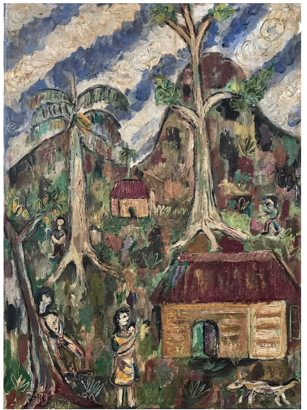 This untitled 1944 Rene Portocarrero landscape achieved $55,000 plus the buyer’s premium in October 2017. Image courtesy of Willow Fine Art Gallery and LiveAuctioneers.