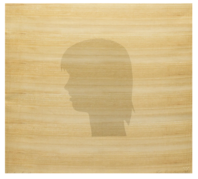 The printer’s proof of Ed Ruscha’s ‘Profile of Miss Clark,’ printed in 1981 on paper-backed wood veneer, brought $5,500 plus the buyer’s premium in November 2022. Image courtesy of Santa Monica Auctions and LiveAuctioneers.