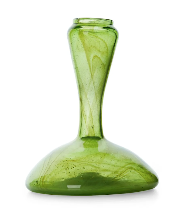 An early Christopher Dresser Clutha vase for James Couper & Sons in Glasgow brought $4,858 plus the buyer’s premium in April 2023. Image courtesy of Lyon & Turnbull and LiveAuctioneers.