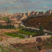 Ludwig Blum, 'City of Jerusalem,' which sold for $14,000 ($18,480 with buyer’s premium) at John Moran Auctioneers.