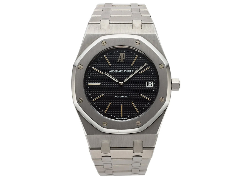 This circa-1989 Audemars Piguet Royal Oak Ref. 5402ST Jumbo watch in stainless steel attained $38,000 plus the buyer’s premium in June 2023. Image courtesy of Heritage Auctions and LiveAuctioneers.