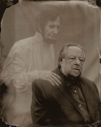 Circa-2005 spirit photograph of Ricky Jay and Abraham Lincoln, taken by Stephen Berkman, estimated at $1,500-$2,500 at Potter & Potter.