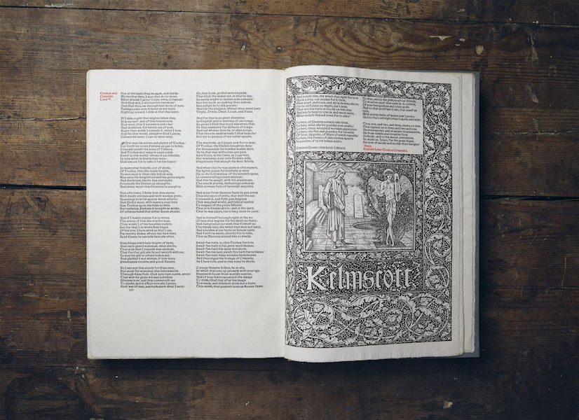 Kelmscott Press’s The Works of Geoffrey Chaucer attained £48,000 ($58,311) plus the buyer’s premium in February 2023. Image courtesy of Lyon & Turnbull and LiveAuctioneers.
