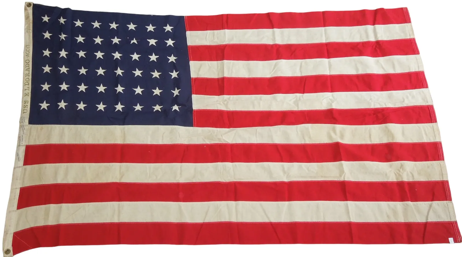 Flag flown on the USS El Dorado in World War II, $3,000-$5,000 at CNY Militaria.