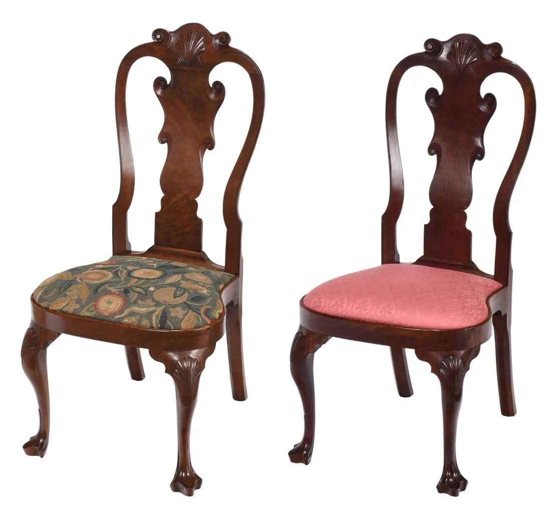 Two pairs of 18th-century chairs wildly outperformed their estimates at Brunk
