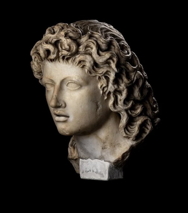 2nd-century CE Roman triton head from Ernest Brummer Collection, estimated at $80,000-$120,000 at Hindman.