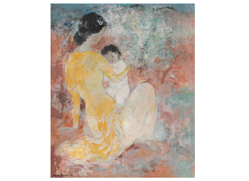 Vu Cao Dam’s 1965 work ‘Le Printemps (spring)’ handily outperformed its $15,000-$25,000 estimate when it achieved $70,000 plus the buyer’s premium in September 2020. Image courtesy of Hindman and LiveAuctioneers.