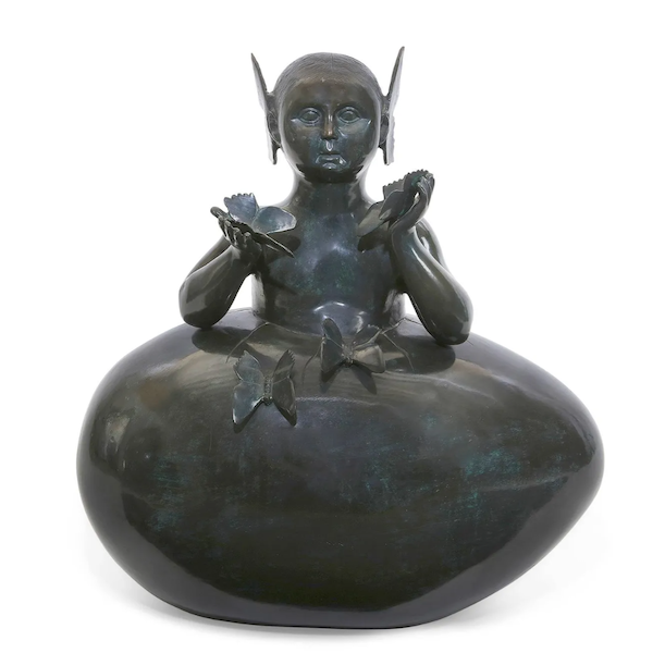 Sergio Bustamante has done an entire series that features hatching eggs. A bronze of a girl hatching from an egg brought $4,200 plus the buyer’s premium in March 2021. Image courtesy of Andrew Jones Auctions and LiveAuctioneers.